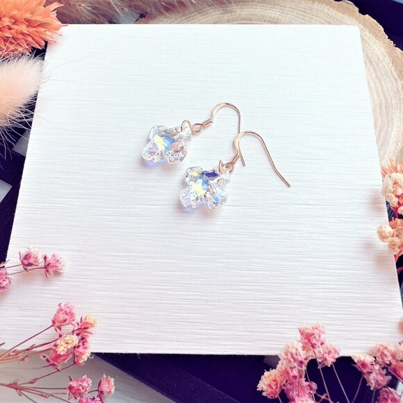 Crystal Cross Earrings | Handmade in BC - Picture 8 of 8